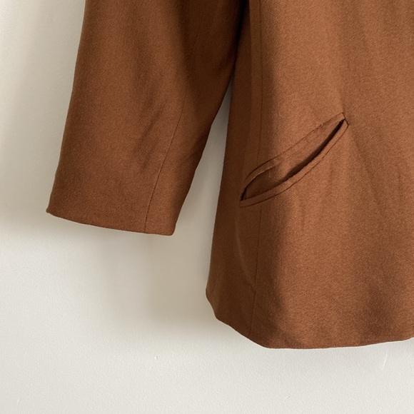 Vintage Caramel Wool Blazer - Picture 4 of 9
